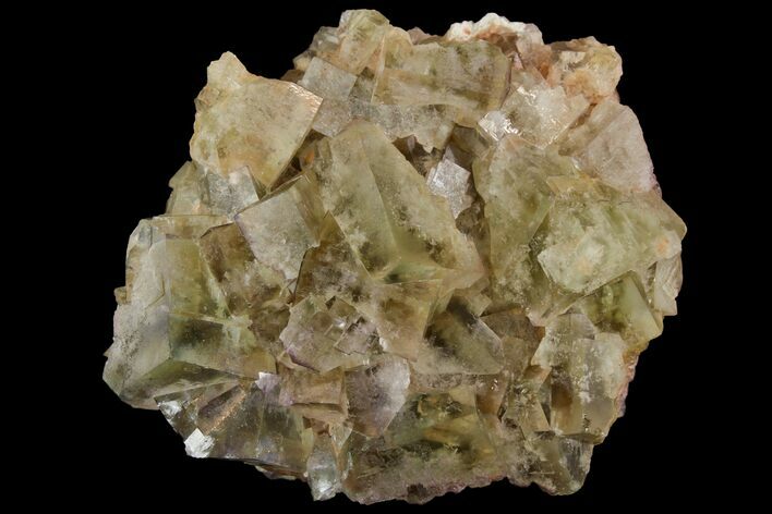 Light-Green, Cubic Fluorite Crystal Cluster - Morocco #138247
